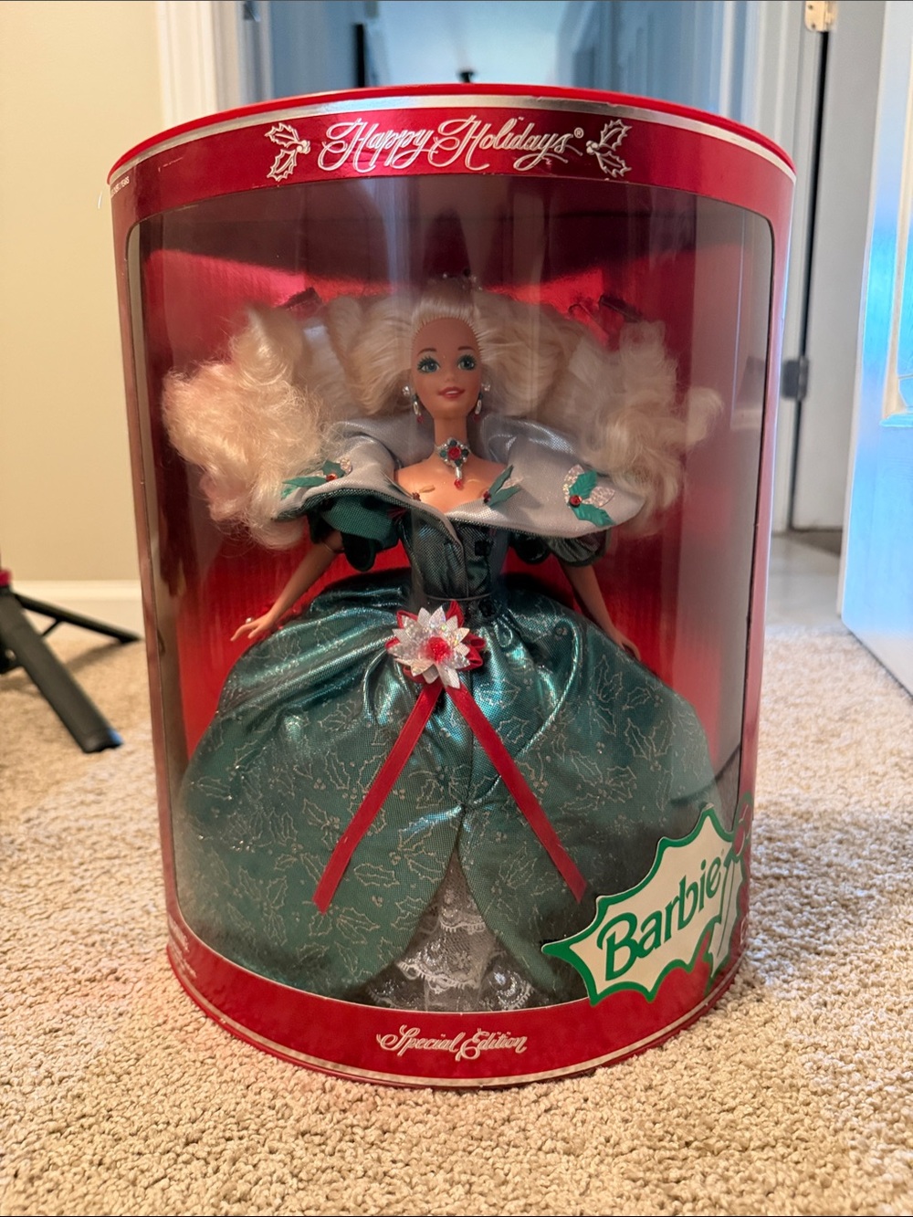 Barbie Green and Silver Holiday Special Edition Doll 1995